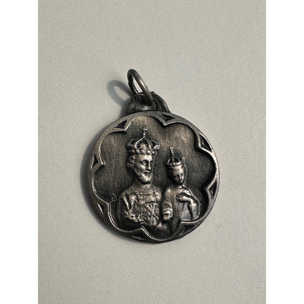 Vintage Silver Saint Joseph Oratory Montreal Religious Medal Pendant 4.77g